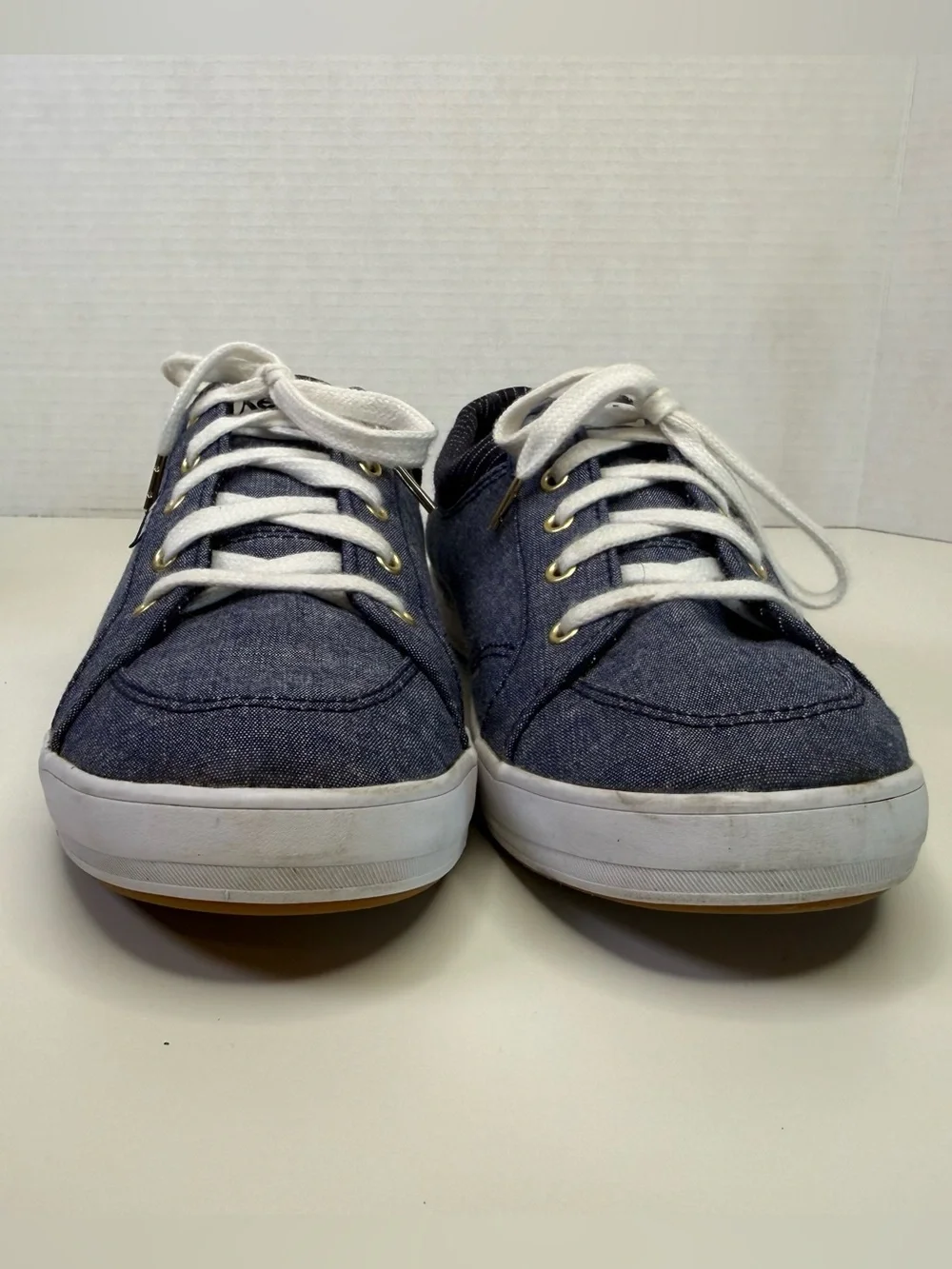 Keds Center III Textile Lace Up Women's Denim Chambray Shoes Sneakers Size 7.5